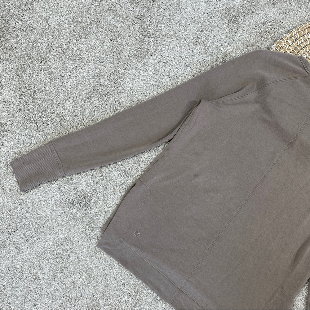 Athleta Women’s Coaster Luxe Recover Sweatshirt Ultra-Soft in Mortar Mushroom XS - Picture 7 of 16